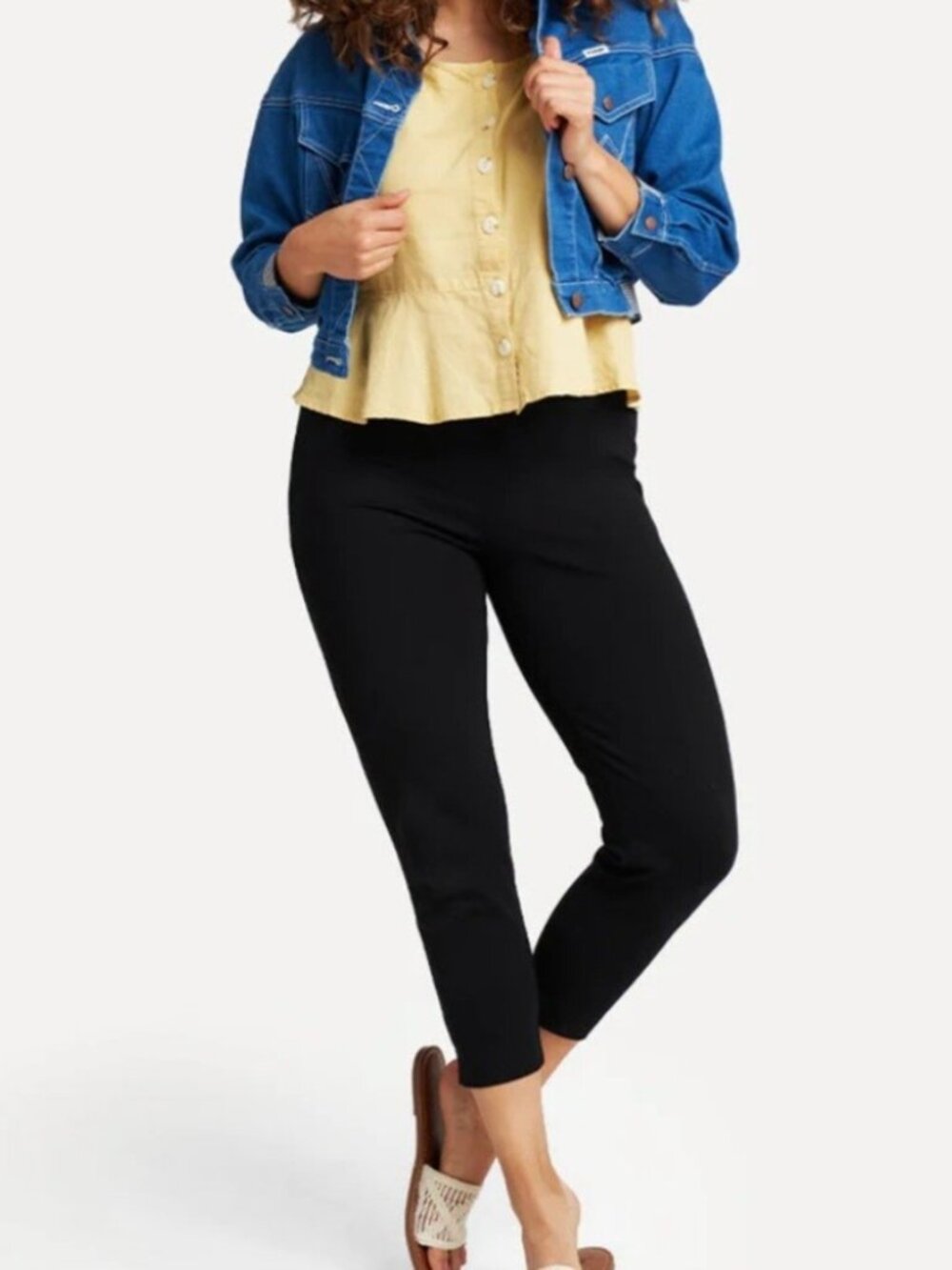 New Betabrand Black Crop Two Pocket Dress Pant Yoga Pants Small